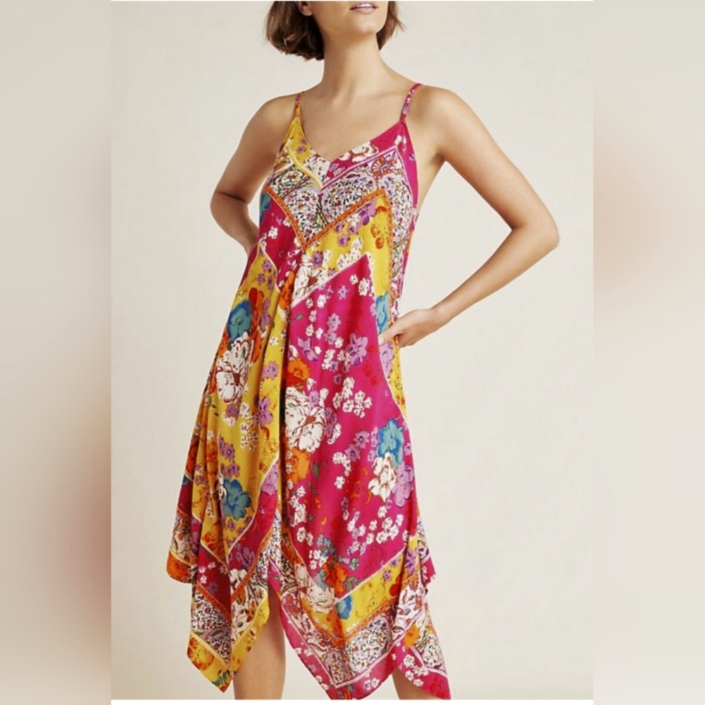 Anthropologie Daria patchwork handkerchief dress XS/S